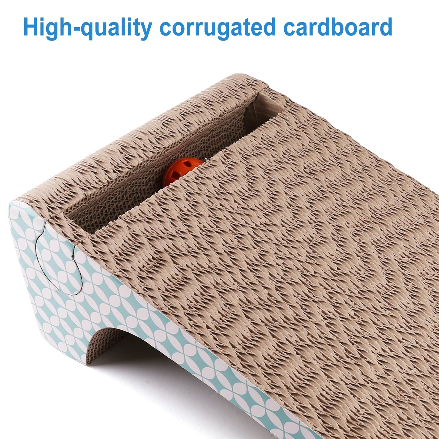 Cat Scratcher Cardboard, Removable Cat Scratching Pad with Ball