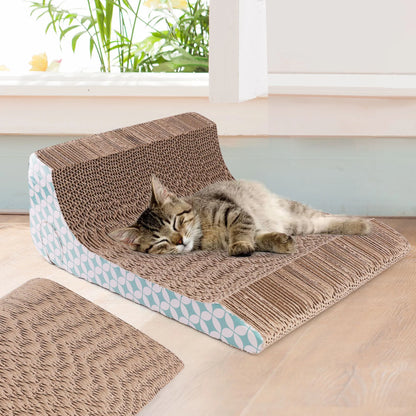 Cat Scratcher Cardboard, Removable Cat Scratching Pad with Ball