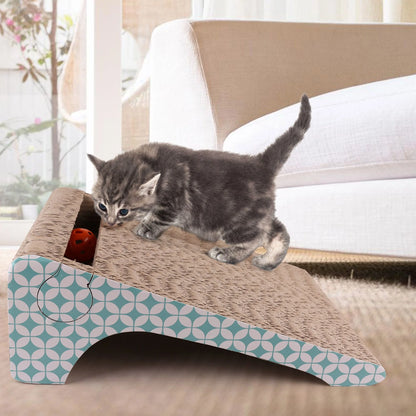 Cat Scratcher Cardboard, Removable Cat Scratching Pad with Ball